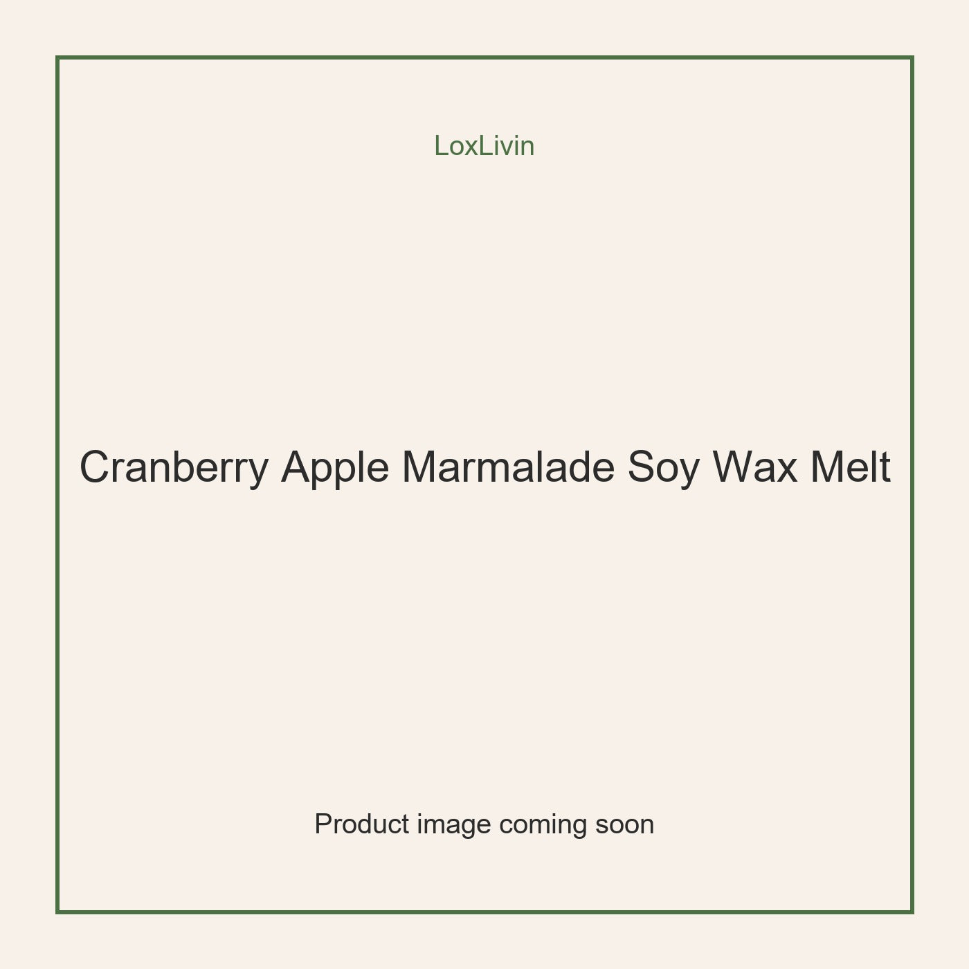 LoxLivin Cranberry Apple Marmalade Soy Wax Melt product image
