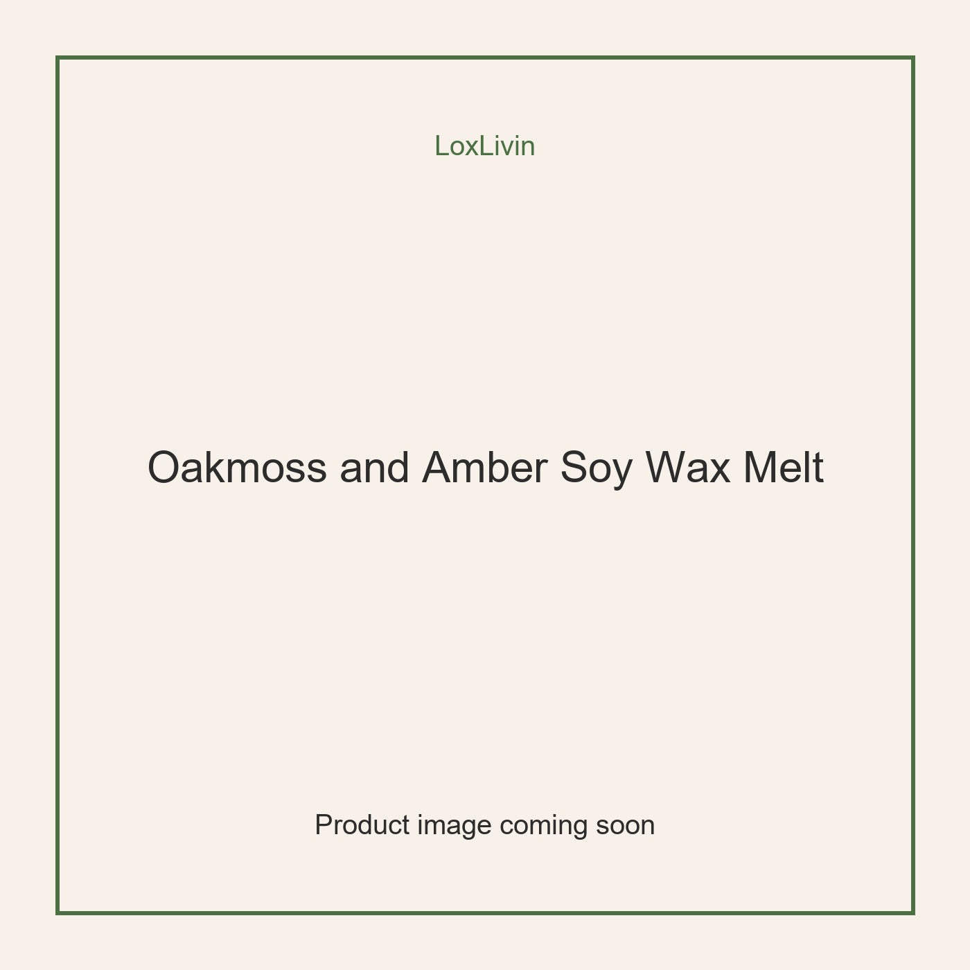 LoxLivin Oakmoss and Amber Soy Wax Melt product image
