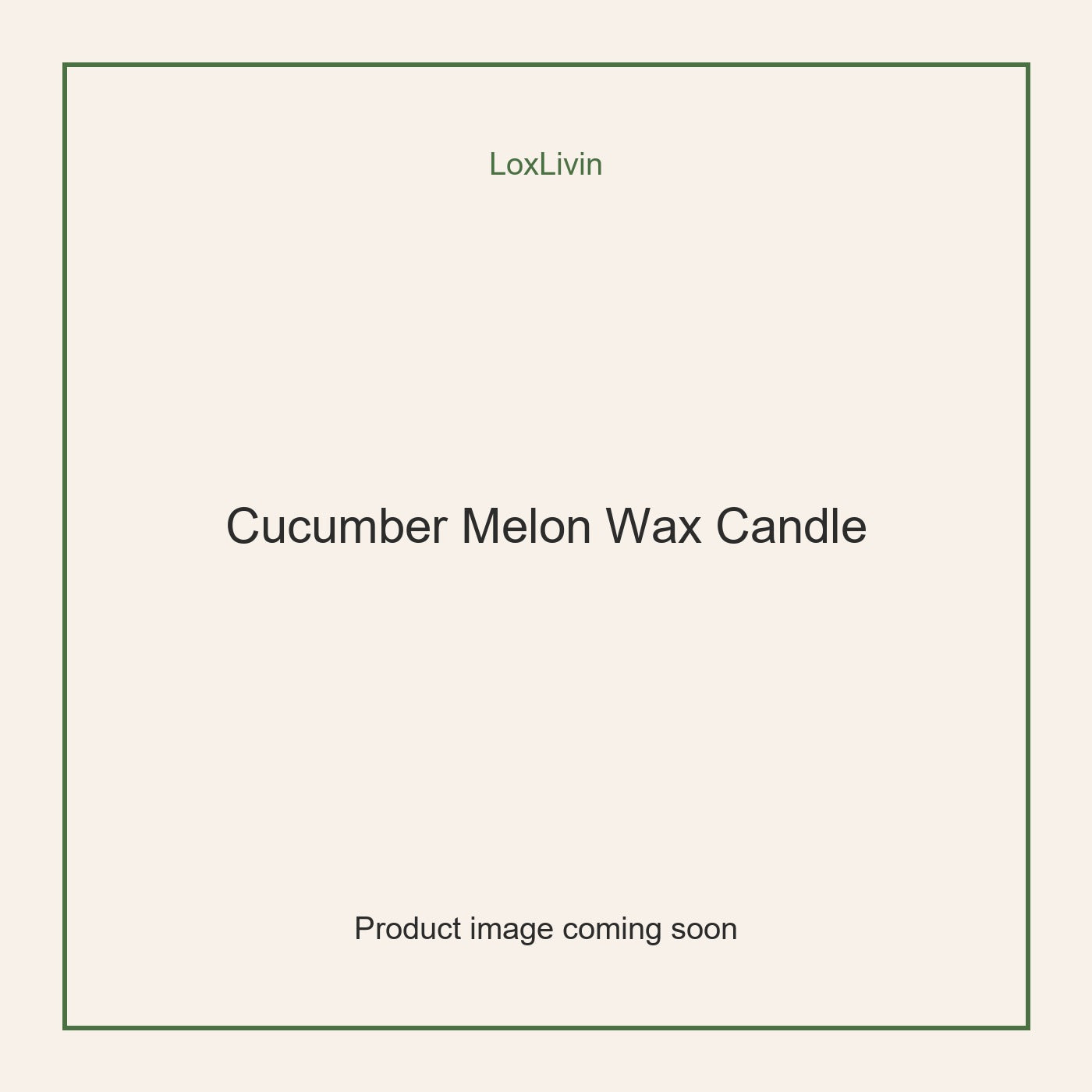 LoxLivin Cucumber Melon Wax Candle product image
